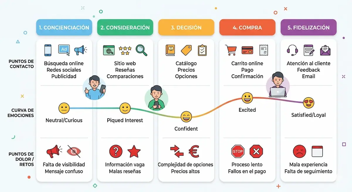 Customer Journey Map: qué es, cómo hacerlo y ejemplos con Pl