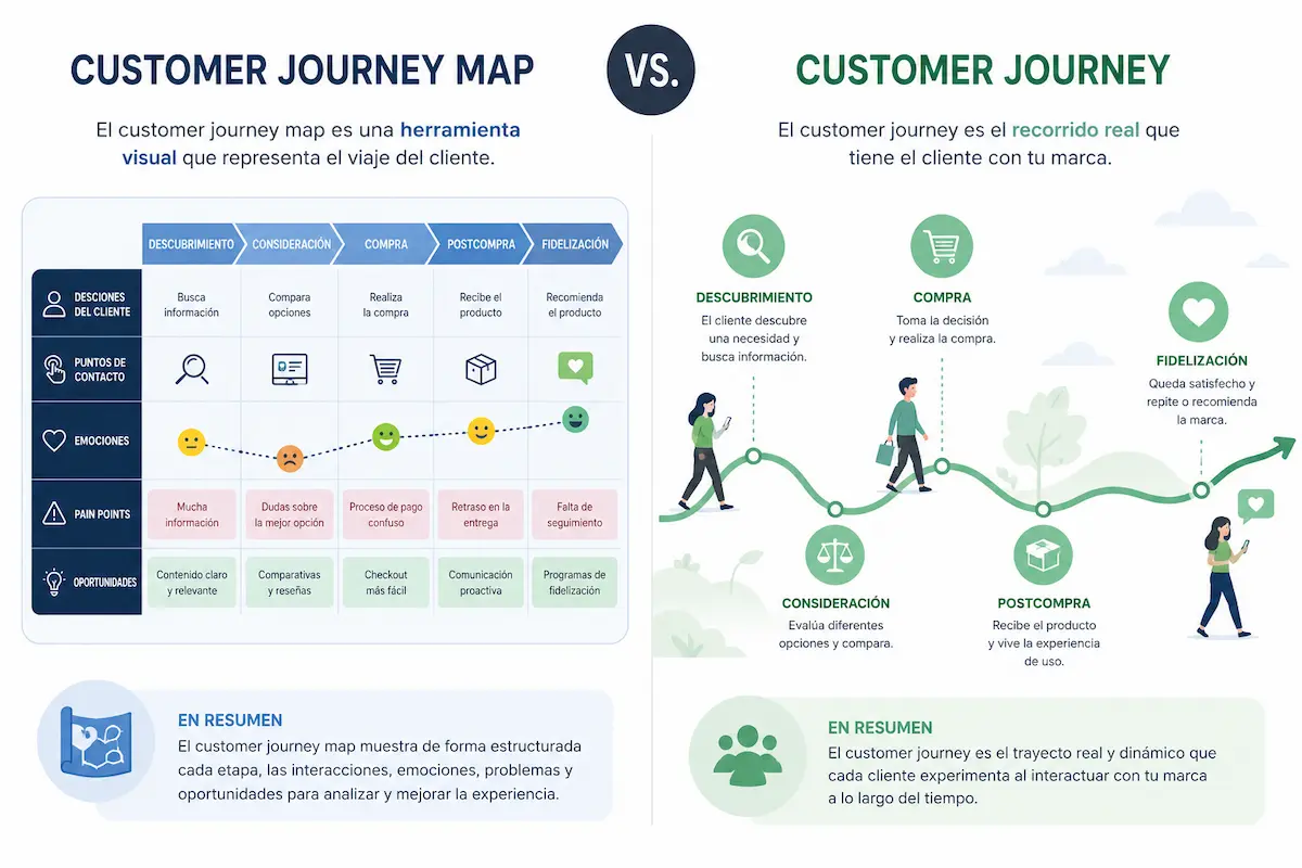 customer journey map vs customer journey