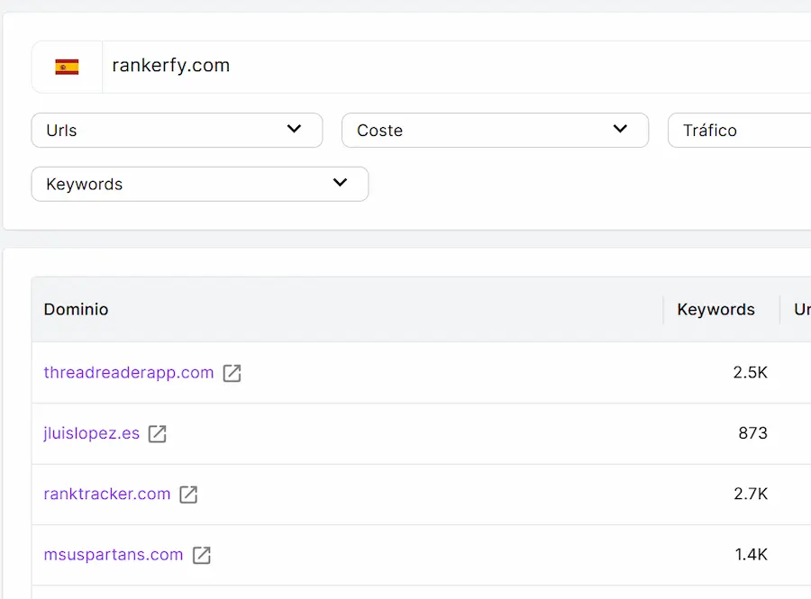 Detección automática de competidores en Rankerfy